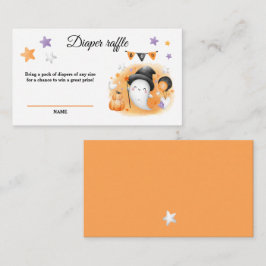 Halloween Baby Shower Boo Diaper Raffekarte Begleitkarte
