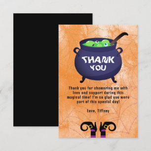 Halloween Baby Shower Books - Danke Begleitkarte