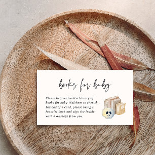 Halloween-Baby-Shower-Buchwunsch-Einschlusskarte Begleitkarte