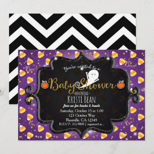 HALLOWEEN BABY SHOWER Candy Corn Geist Einladung