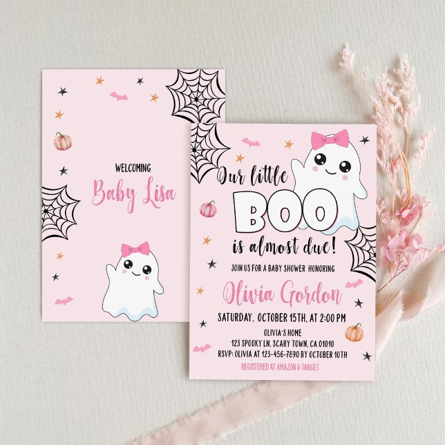 Halloween Baby Shower Einladung Niedlich Ghost Gir (Von Creator hochgeladen)