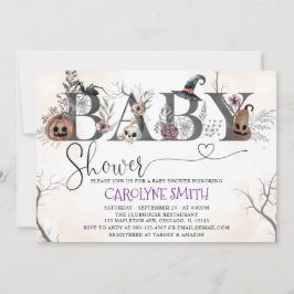 Halloween Baby Shower Einladung Template
