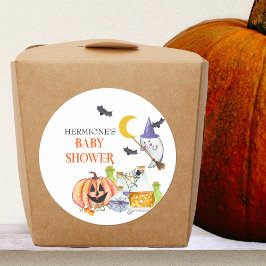Halloween Baby Shower Ghost und Magic Tränen Runder Aufkleber