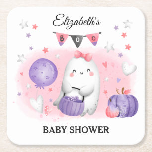 Halloween Baby Shower Girl Niedlich Paper Unterset Rechteckiger Pappuntersetzer