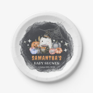 Halloween Baby Shower Little Boo Pumpkin Pappteller