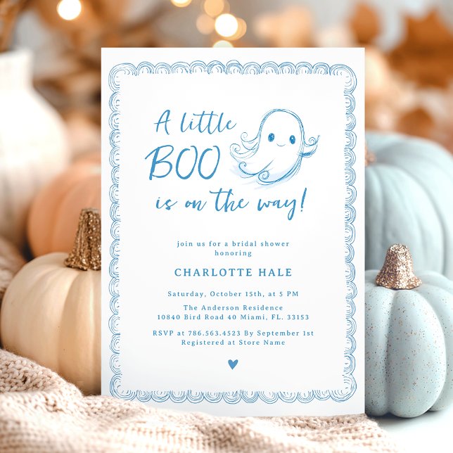 Halloween Baby Shower Little Ghost Einladung (Von Creator hochgeladen)