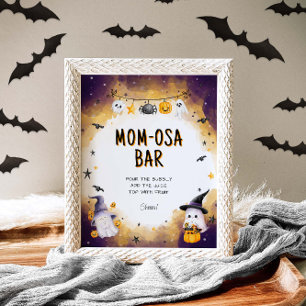 Halloween Baby Shower Mimosa Bar Sign Poster