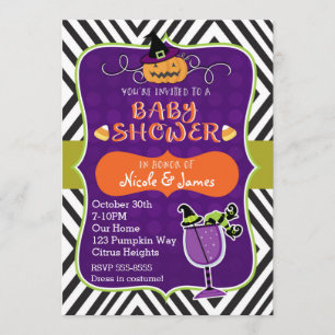 Halloween BABY SHOWER Süße moderne Einladung