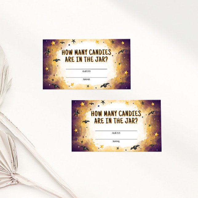 Halloween Baby Showspiel Wie viele Candies Card Begleitkarte (Von Creator hochgeladen)