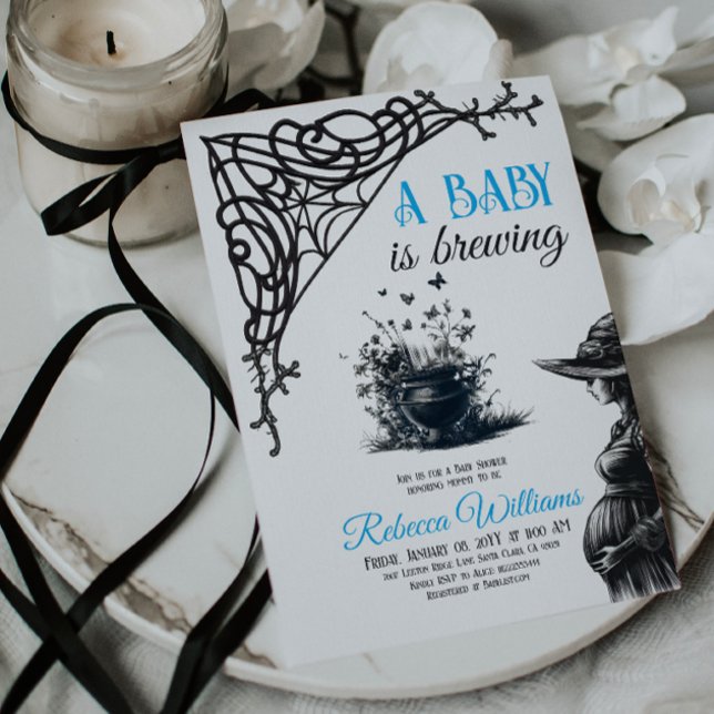 Halloween Baby wird Blue Boy Baby Dusche Einladung (Von Creator hochgeladen)