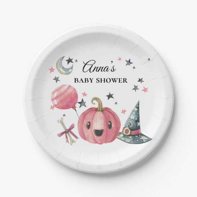 Halloween Babydusche Little Boo Paper Teller (Vorderseite)