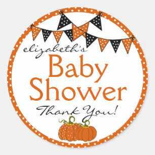 Halloween Babydusche Vielen Dank Runder Aufkleber