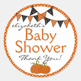 Halloween Babydusche Vielen Dank Runder Aufkleber