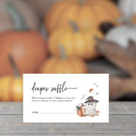Halloween-Babyduschenkarte für Windeln Begleitkarte