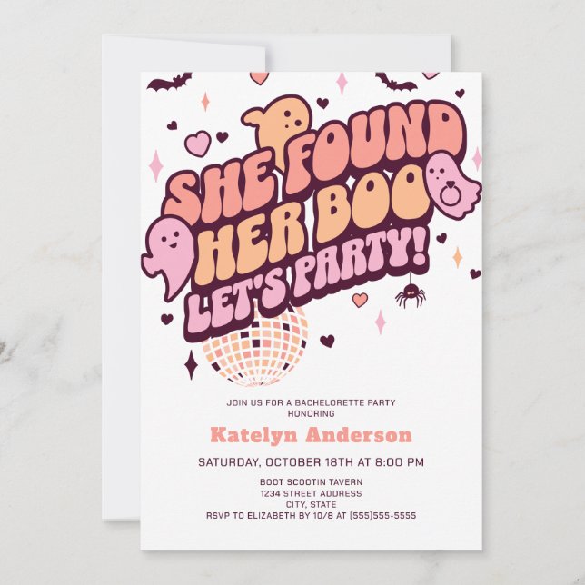 Halloween Bachelorette Einladung (Vorderseite)