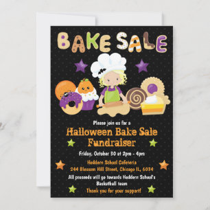 Halloween-Backverkaufs-Fundraiser Einladung