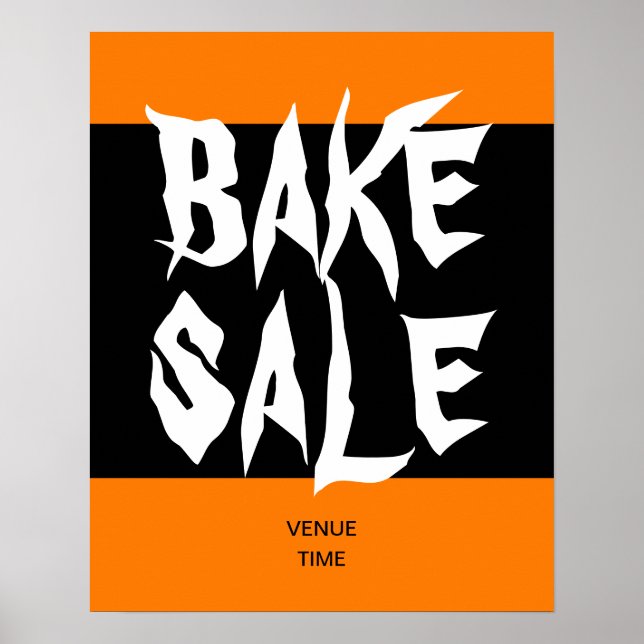 Halloween Bake Sale Template, Fundraising Poster (Vorne)