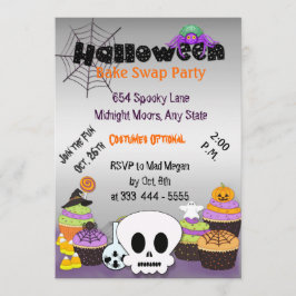 Halloween-Bake-Swap-Party Einladung
