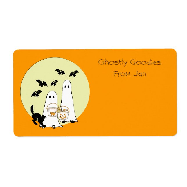 Halloween Baking oder Drink Mix Etiketten ghosting (Vorne)