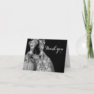 Halloween Ball, danke Karte. Einladung