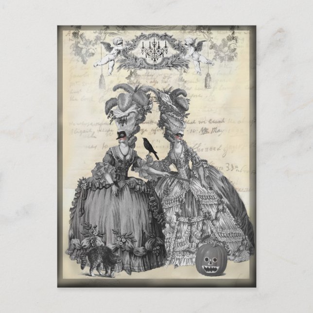 Halloween Ball Postkarte (Vorderseite)