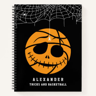 Halloween Ball Trick oder Basketball Geburtstag Notizbuch
