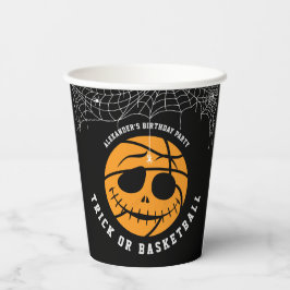 Halloween Ball Trick oder Basketball Geburtstag Pappbecher