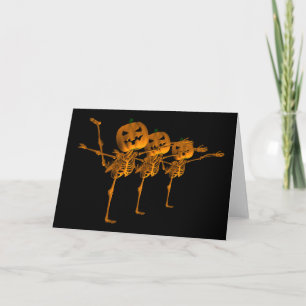 Halloween Ballet Skeleton Dancers Karte