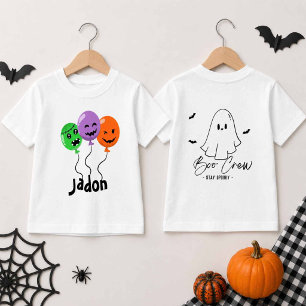 Halloween Ballon Boo Crew Benutzerdefinierter Name Baby T-shirt