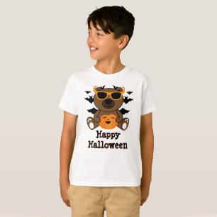 Halloween-Bär-Kürbis Cool süß Personalisieren T-Shirt