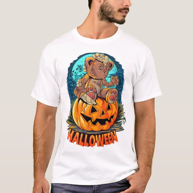 Halloween-Bärenkiller T-Shirt (Vorderseite)
