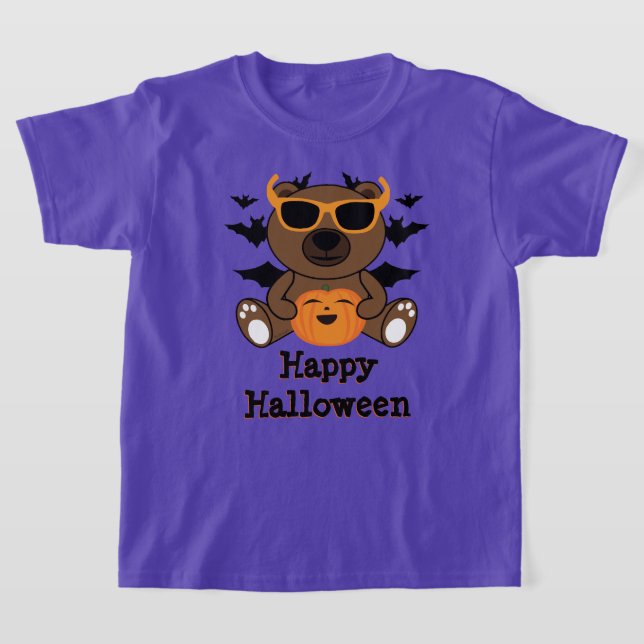 Halloween Bärenkürbis Cool niedlich Personalize T-Shirt (Ablage )