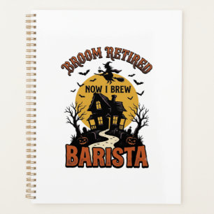 Halloween-Barista-Shirt Lustiger Hexen-Kaffee-Witz Planer