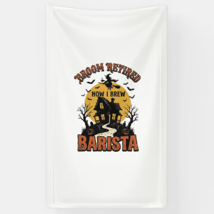 Halloween-Barista-Shirt Lustiger Hexen-Kaffee-Wort Banner