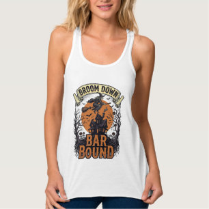 Halloween Barkeeper-Shirt Lustiger Hexenbesen Bar Tank Top