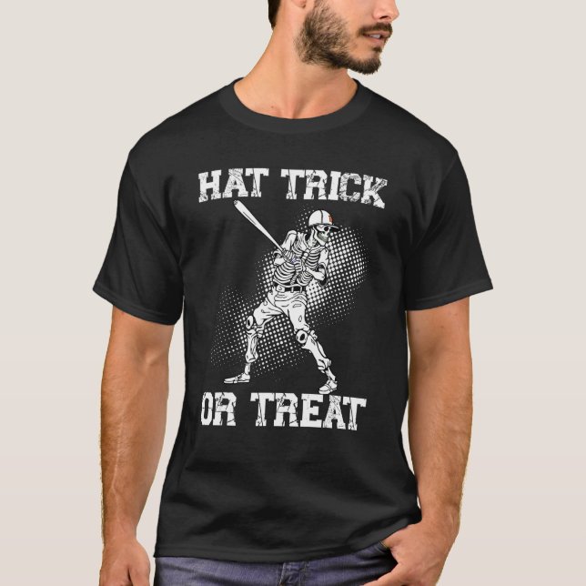 Halloween Baseball Costume Baseball Player Trick O T-Shirt (Vorderseite)