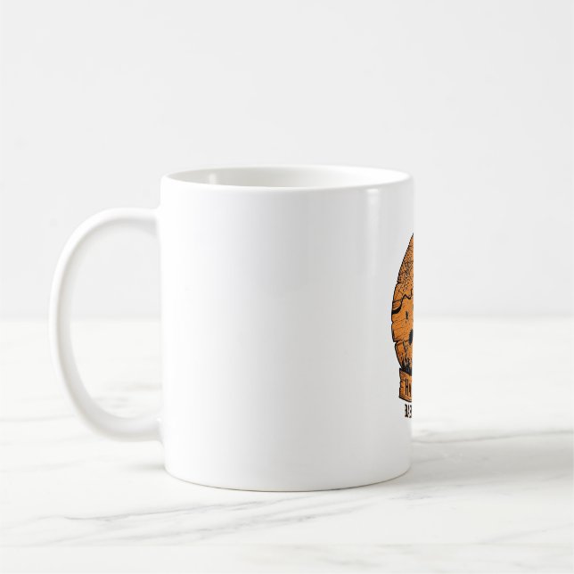 Halloween Baseball Maker Fliegende Hexe Holzmond  Kaffeetasse (Links)