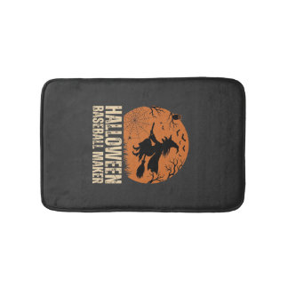 Halloween Baseball Maker Vintage Hexen Grafik Badematte