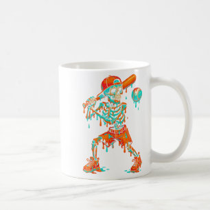 Halloween Baseball Skelett Eiscreme Tropfen Baseba Kaffeetasse
