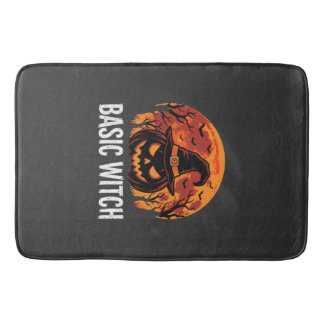 Halloween Basic Hexen-Kürbis-Mond-Grafik Badematte