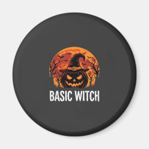 Halloween Basic Hexen-Kürbis-Mond-Grafik Magnet