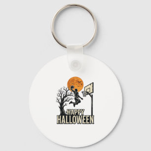 Halloween Basketball Frohes Halloween Vintage Spor Schlüsselanhänger