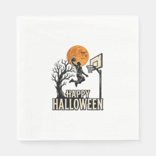 Halloween Basketball Frohes Halloween Vintage Spor Serviette