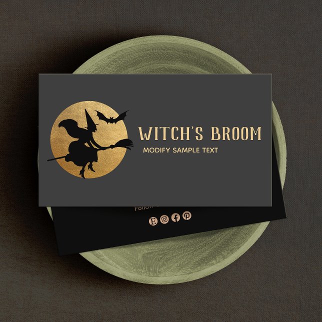 Halloween , Bat and Moon Business Card Visitenkarte (Von Creator hochgeladen)