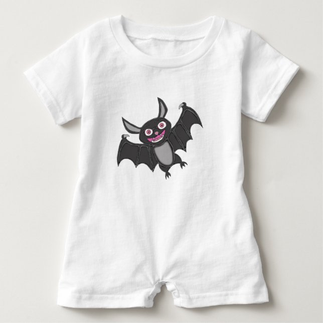 Halloween Bat Baby Strampler (Vorderseite)