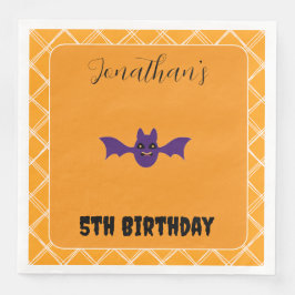 Halloween Bat Birthday Party Napkins Serviette