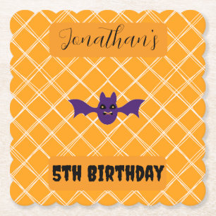 Halloween Bat Birthday Party Untersetzer