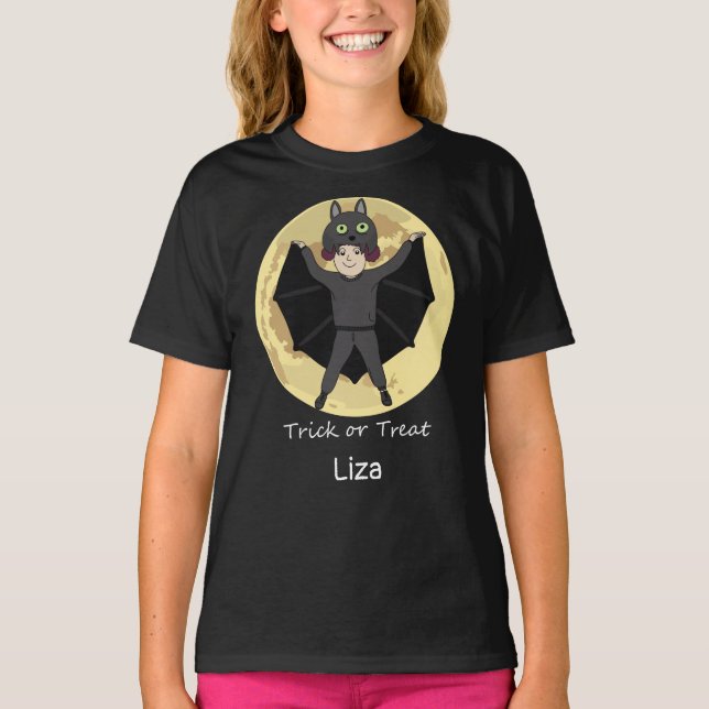 Halloween Bat Costume T-Shirt (Vorderseite)