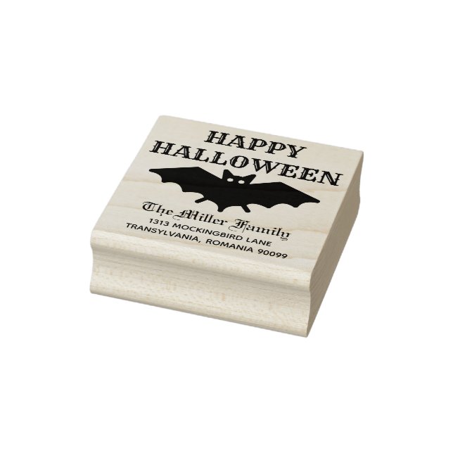 Halloween Bat Crazy Individuelle Name Gummistempel (Stempel)