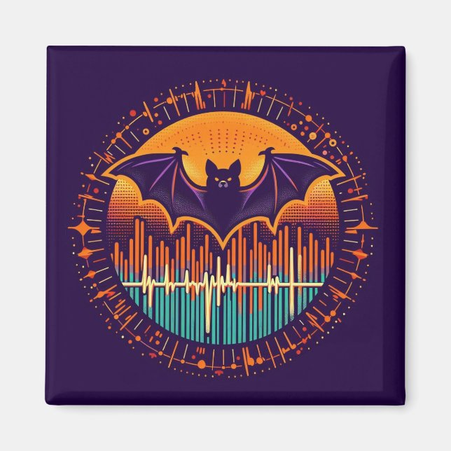 Halloween Bat Echoes-Ultrasound- Magnet (Vorne)